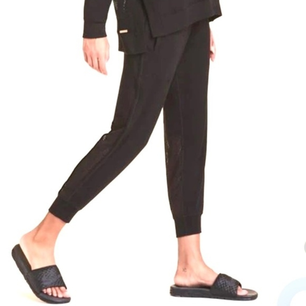 Alala Mesh Pocket Drawstring Waistband Black Joggers S